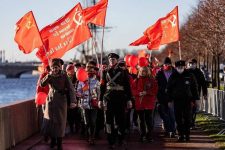 Ленинград: Ограничения не помешали отметить годовщину Великого Октября
