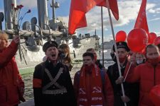 Ленинград: Ограничения не помешали отметить годовщину Великого Октября